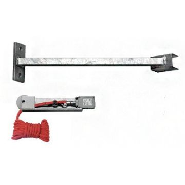 Interrupteur à tirette de plafond avec action lente, câble de traction de 3,5 m et bras en porte-à-faux de 3 m