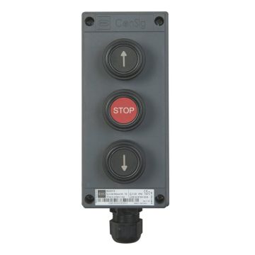 Bouton-poussoir triple Ex OUVERT/STOP/FERMÉ, IP66, en saillie, pour zone 1/ 2/21/22