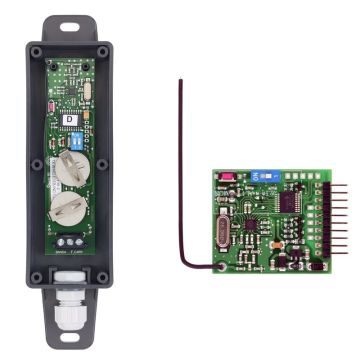 Système de transmission radio : récepteur enfichable 2 canaux CS 320, émetteur 1 canal
