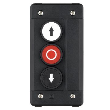 KDT 3 Bouton-poussoir triple OUVERTURE/STOP/FERMETURE en saillie Boîtier plastique IP65