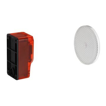 Cellule photoélectrique reflex 24 V CA/CC, portée 12 m, 4 fils, sans câble