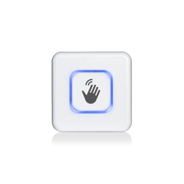 Bouton-poussoir radar Magic Switch, LED multicolore, encastré, IP65, blanc