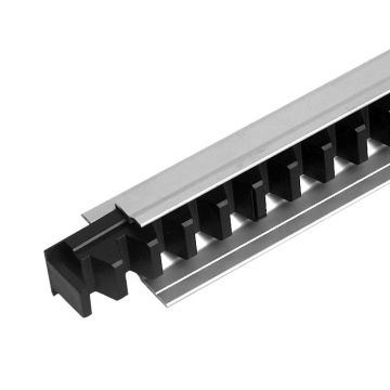 Special 443 2 m Crémaillère M6 en plastique dans profilé aluminium jusqu'à 800 kg