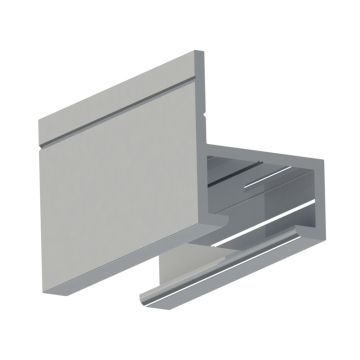 Profilé en aluminium 25x14 mm, 2 m, à visser devant la porte