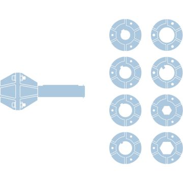 WA-S Adaptateur d'arbre pour motorisations de portes sectionnelles