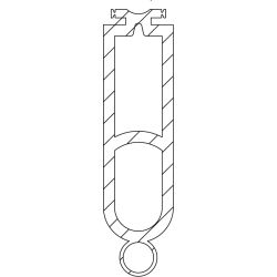 Profilé F P6 Profilé de barre palpeuse 25x90 mm, optosensors 11 mm, rouleau de 25 m