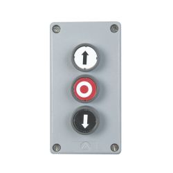 GDT 3 Bouton-poussoir triple OUVERTURE/STOP/FERMETURE en saillie Boîtier métallique IP65