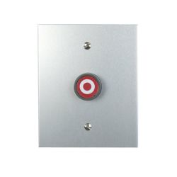 GDTE 1 Bouton-poussoir simple STOP, montage encastré, boîtier métallique, IP65