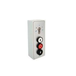 S-APZ 4-1R/2 Interrupteur à clé pour montage apparent 1 côté à impulsion/à accroche avec bouton-poussoir OUVERTURE/STOP/FERMETURE