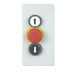 KDT 3-N Bouton-poussoir triple OUVERTURE/Urgence type coup de poing/FERMETURE 2x à impulsion 1x à verrouillage