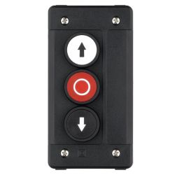 KDT 3 Bouton-poussoir triple OUVERTURE/STOP/FERMETURE en saillie Boîtier plastique IP65