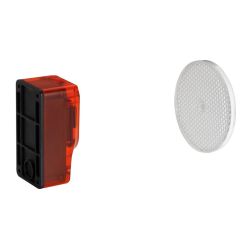 Cellule photoélectrique reflex 24 V CA/CC, portée 12 m, 4 fils, sans câble