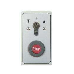 S-APZ 2-2T/1 Interrupteur à clé pour montage en saillie 2 côtés à impulsion/à accroche avec bouton d'arrêt