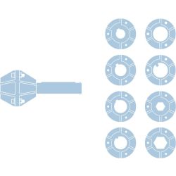 WA-S Adaptateur d'arbre pour motorisations de portes sectionnelles